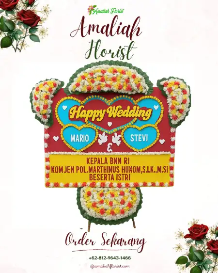 Papan Bunga Pernikahan Lumo